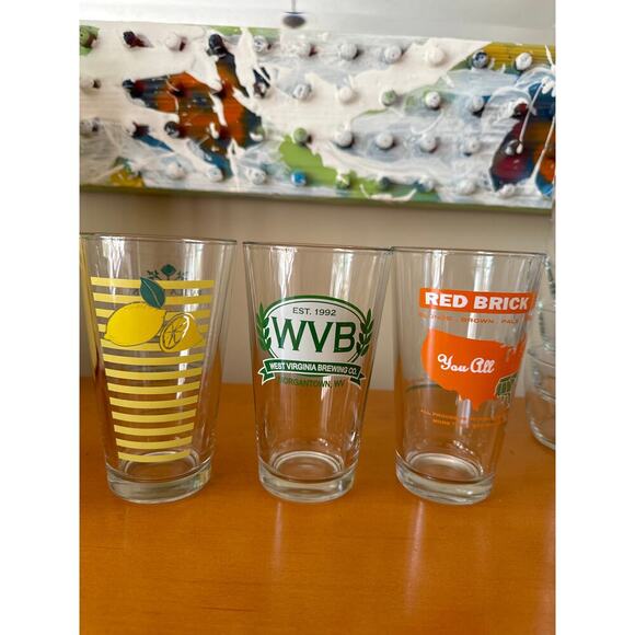 Drinking Glasses Paula Deen Lemonade, Red Brick, West Virginia Brewing Company - Picture 1 of 4